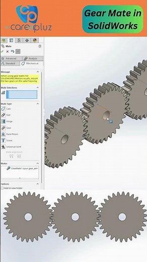 How to Master the Gear Mate in SolidWorks Assembly?