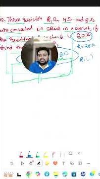 Three resistors R1,4 and 8 ohm are connected in series ,if the resultant is 20 then find R1.