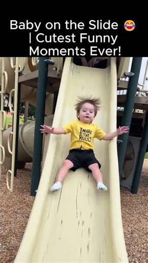 Baby on the Slide 😂 | Cutest Funny Moments Ever! #adorably