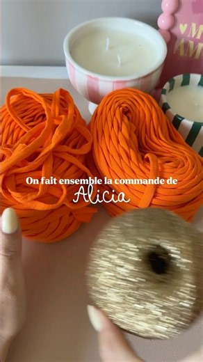 Let's make an orange and gold thread LUMA together 🍊✨ #crochet #handmade #crochetbag