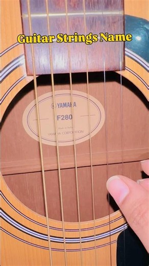 Guitar Strings Name 🎸 #guitar #strings #guitarlesson
