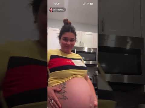 Huge Latina Pregnant Woman