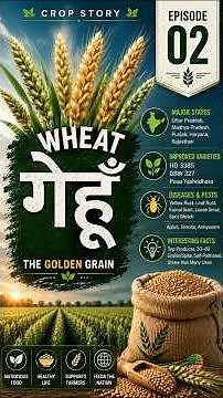 Wheat (Gehu) in 2 Minutes 🌾 |Crop Story Ep.2| ICAR Exam Facts | #Shorts #Agriculture #Wheat