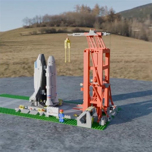 Shuttle Launch Pad Lego Set - 3D Model