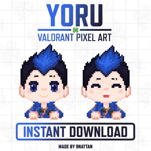 Valorant Yoru Pixel Art Chibi PNGTUBER - Gamer Gift (digital Download) - Etsy
