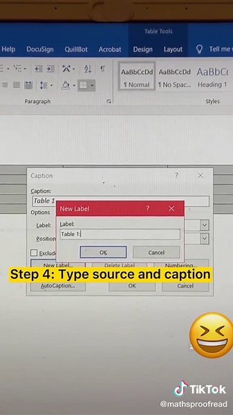 How to Create Table Captions in Microsoft Word