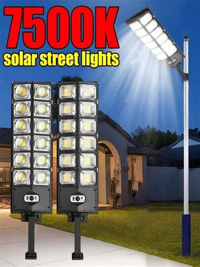 Outdoor Solar Wall Light With Motion Sensor, 360/504 High Brightness LED Night Light, Dual Security And Decorative Functions - Solar Powered Lamp With Remote Control, Suitable For Commercial Lighting, Camping Emergency, Etc. Equipped With 3 Pcs 1500mAh Batteries, Waterproof And Dustproof, 3 Lighting Modes, Ideal For Garden, Yard, Parking Lot, Christmas, Halloween, Thanksgiving And Other Events | SHEIN