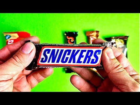 Relaxing ASMR 🍫 Snickers Bar Wrapping & Chocolate Sounds