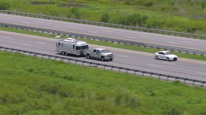 Pick-up Truck Towing Camper Trailer Driving Stock Footage Video (100% Royalty-free) 3720601559 | Shutterstock