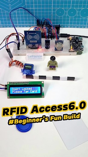 DIY Smoke-Detecting RFID Door Lock Project