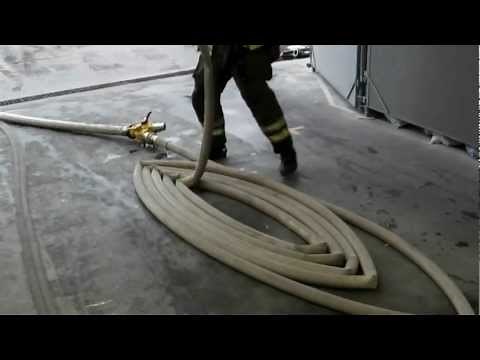 How to fold and deploy fire hose