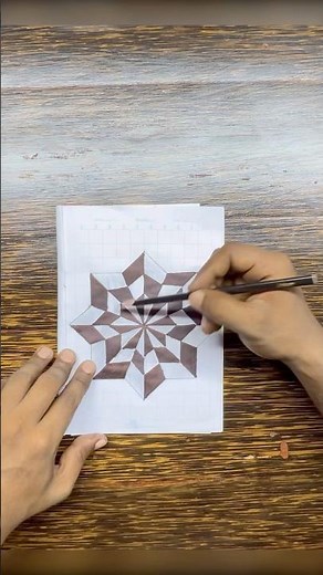 🎨 How to Draw a Stunning 3D Geometric Star Pattern ⭐ | Easy Optical Illusion Drawing Tutorial