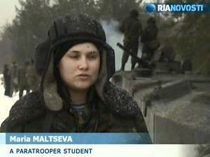 Russian army Female paratroopers learn to operate armoured vehicles BMD-1 BMD-2 RIA Novosti