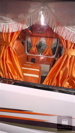 Maruti Eeco Bs6 Model convert to sofa bed || orange & White colour combination || Andhra Pradesh to Vadodara || Modification by Navkar motor official || Modification hub || Vadodara || M. 8140807082 Part 10