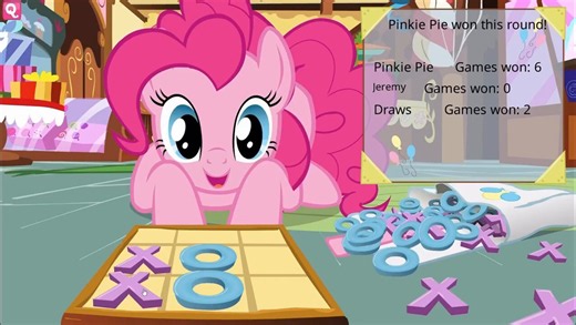 Guy crashing tweaking tweaks out losing tic tac toe continuously with pinke pie my little pony mlp reaction video meme