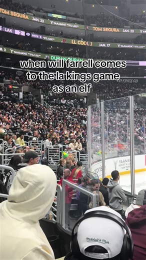 Will Ferrell Elf Costume at LA Kings Game