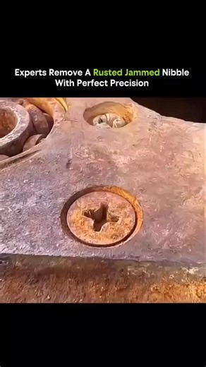 ADARSH~ | 🛠️ Experts Remove a Rusted Jammed Nibble With Perfect Precision • Rust forms when iron reacts with oxygen and moisture. • Over time, metal... | Instagram