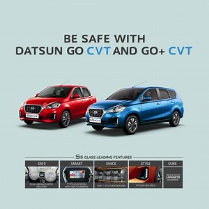 1.8K views · 64 reactions | Be Safe with Datsun GO CVT & GO+ CVT. It’s next-generation safety features like Dual Front Airbags, Vehicle Dynamic Control and Reverse Parking Sensor make every drive a safe drive. To know more, visit https://bit.ly/38BpXOI | Datsun India | Facebook