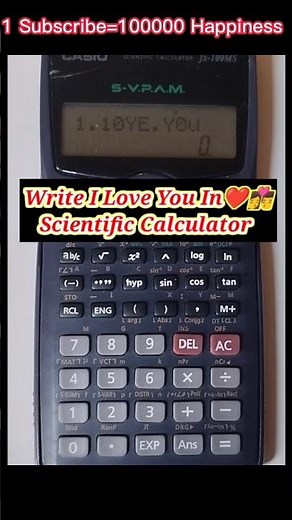 Write I Love You 💝❤️ In Scientific Calculator#shorts