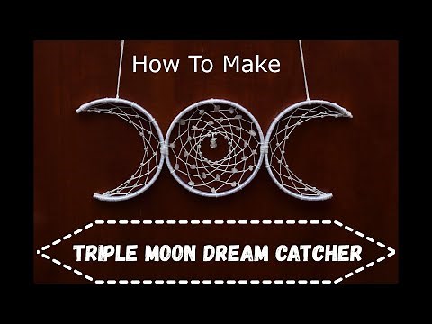 How To Make Triple Moon / DIY Macrame Wall Hanging / Tutorial Dreamcatcher