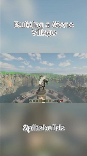 Building a Custom Village in a Stone Biome | Ultimate Minecraft Village Build #minecraft #shorts