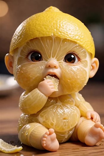 Lemon eating ASMR #asmr #eating #babyeating #babyeating #satisfying | eating lemons