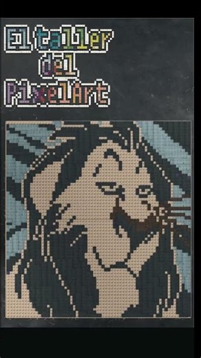 #Timelapse en #pixelart de un cuadro utilizando piezas de #lego de #scar del Rey Leon de #disney