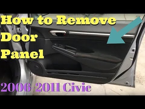 Honda Civic 2006 2007 2008 2009 2010 2011 How to Remove Door Panel Trim Removal Replace Install