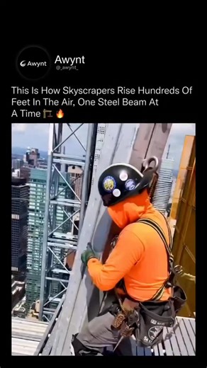 Awynt | Most people have no idea how extreme the reality of building a skyscraper actually is. Ironworkers are the ones who assemble the steel... | Instagram