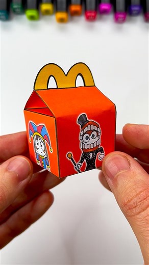 DIY McDonald’s The Amazing Digital Circus Happy Meal | Paper Craft Ideas #shorts #papercraft