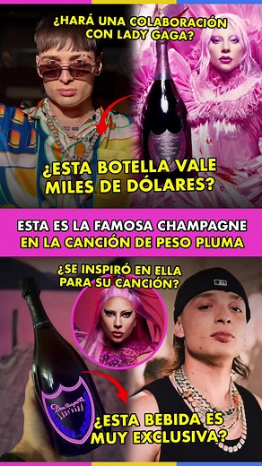 Esto cuesta el champagne DOM PÉRIGNON LADY GAGA en la canción de PESO PLUMA #pesopluma #ladygaga #domperignon #champagne #corridos #corridostumbados #ellabailasola #prc #belicon #ichisme #chisme #farandula #espectaculos #viral #tendencia #parati #foryou #fyp