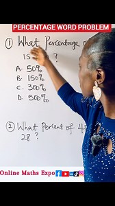 Percentage Word Problem. Maths for everyone. #viralfypreels #mathreels #viralmath #viralmaths #viralfacebookvideo #basicmath #BusinessMath | Online Maths Expo