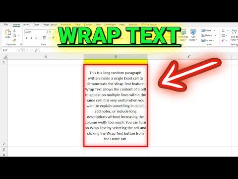 How to Wrap Text in Excel