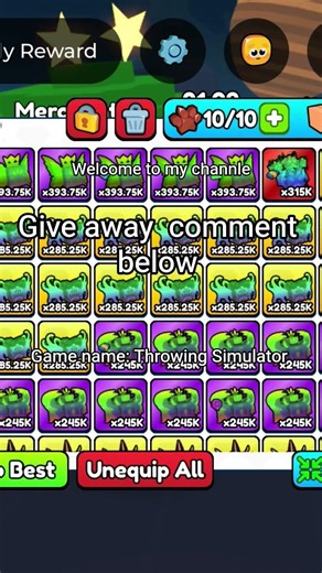 Throwing Simulator Roblox #roblox #giveaway #shorts