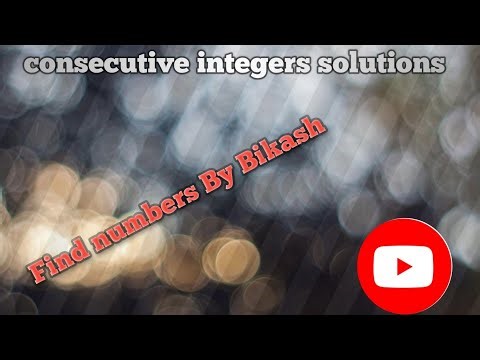 Consecutive integers solutions