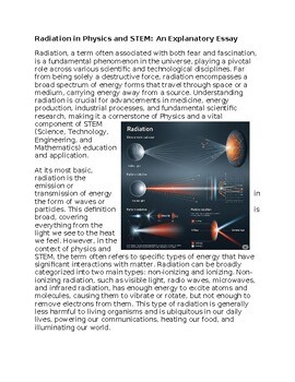 Radiation in Physics & STEM - No Prep - Worksheet - 100% Editable