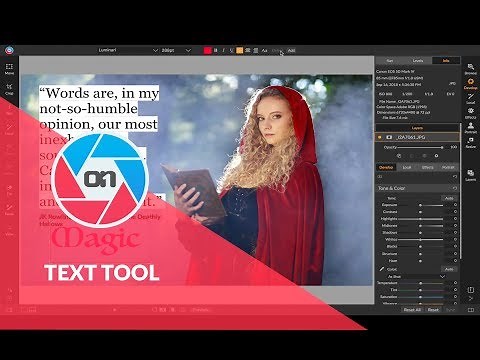 Text Tool – ON1 Photo RAW 2019