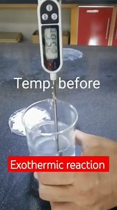 Exothermic and endothermic reaction|😊| #reels #science #experiment @topfans | Science with Asif