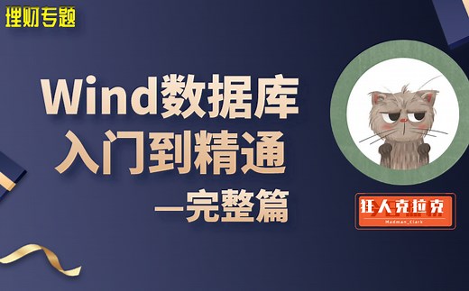 【量化交易】Wind数据库入门到精通