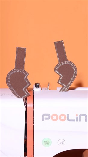 🔑 Heartbreak but make it stylish! 🖤 We just made this fun double broken heart keychain using leather metallic thread embroidery. A unique handmade idea for couples, BFFs, or gifts with a twist. #poolinembroiderymachine #embroidery #embroiderymachine #customkeychain #handmadegifts | Poolin Embroidery Sewing Machine