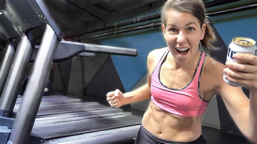 I snuck in a gym to run a beer mile