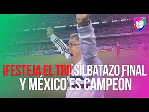 El Tri celebrates! The final whistle blows and Mexico is once again the Gold Cup champion.