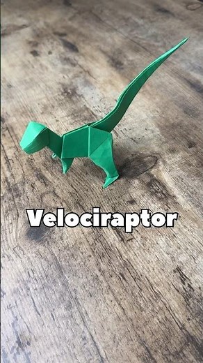 VELOCIRAPTOR ORIGAMI JURASSIC WORLD TUTORIAL | DIY ORIGAMI DINOSAUR VELOCIRAPTOR STEP BY STEP EASY