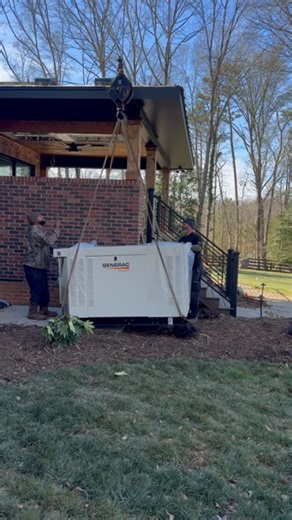 Generac Official | From crane lift to final install, a whole home backup generator keeps life running no matter what the grid does. Shout-out to our dealer... | Instagram