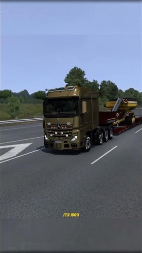 BENZ truck with flat bed trailer | ETS 2