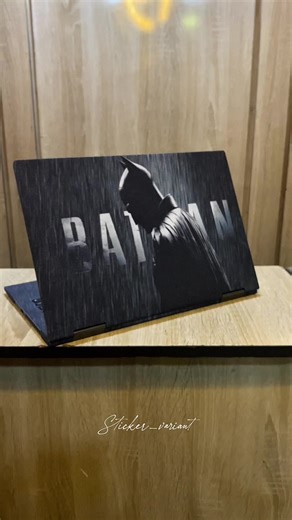 Batman themed laptop sticker wrap 🦇 #batman #dccomics #laptopstickers #laptops #stickervariant
