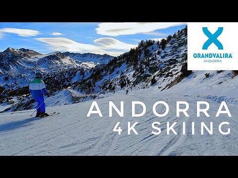 Skiing Andorra Grandvalira 2024 | Cami de Pessons Blue Run 4K UHD