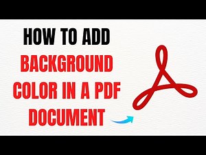 How to Add Background Color in a PDF Document Using Adobe Acrobat Pro DC – Full Guide