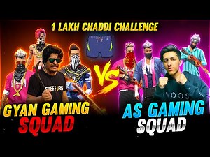 Gyan Gaming 🤜Fight 🤛 As Gaming | 1 Lakh Chaddi Challenge | Garena Free Fire