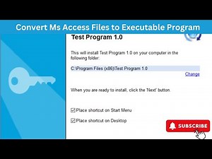 Convert Ms Access Files to Executable Program for installation on Windows.